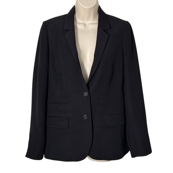 J. Crew Womens Black Two Button Blazer Office Casual Size 6 - Picture 1 of 8